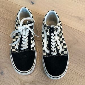 Checkered Vans - low top